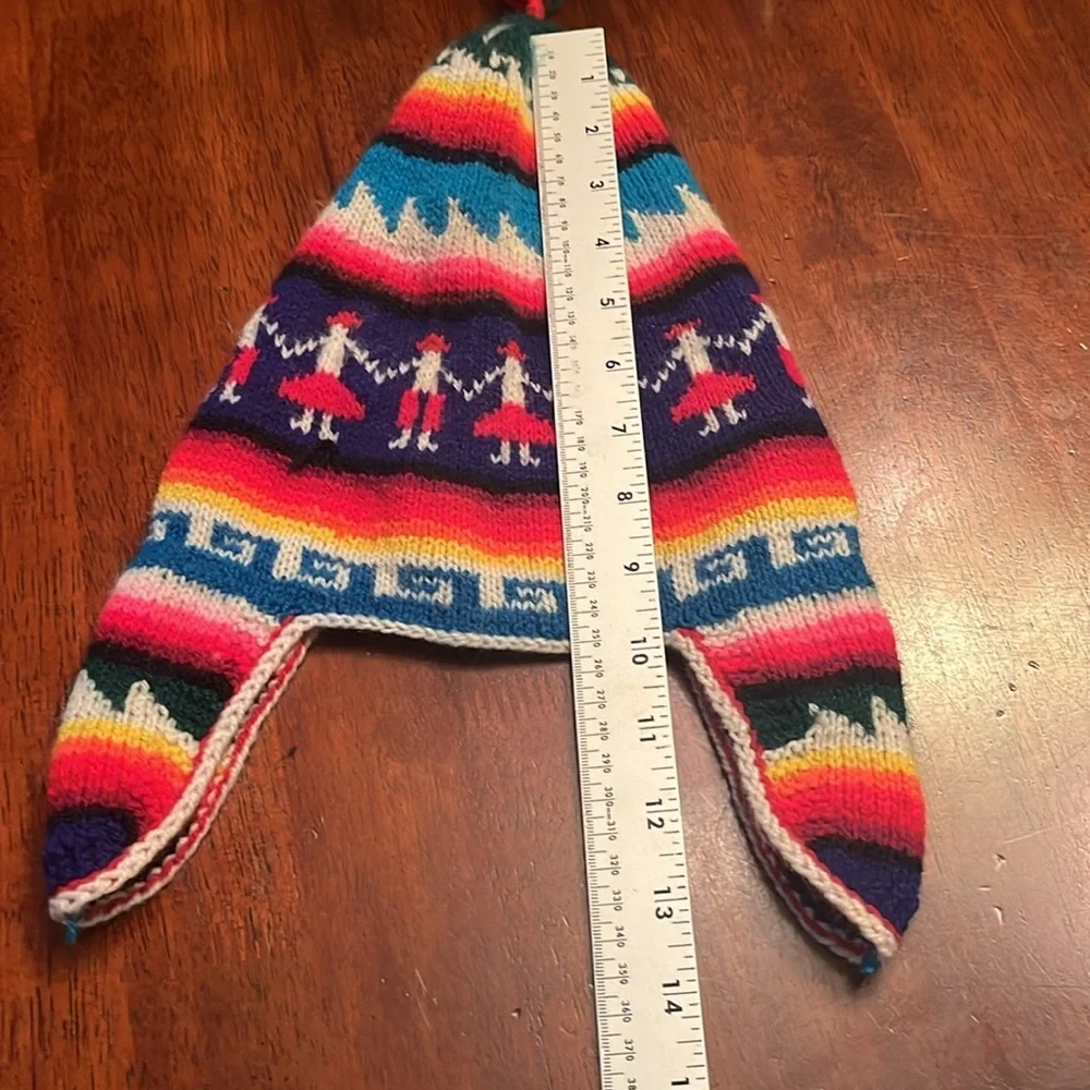 Handmade knit hat toboggan child's OS